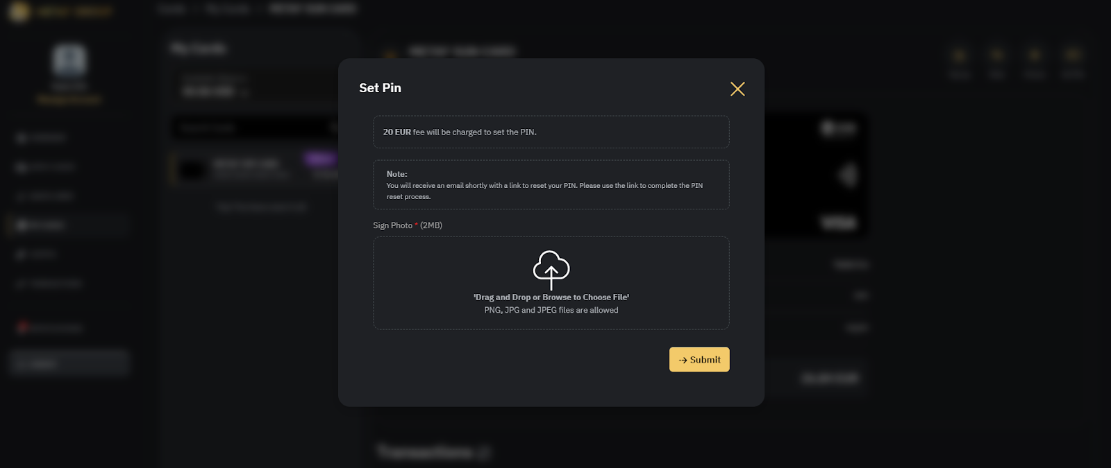 set pin popup